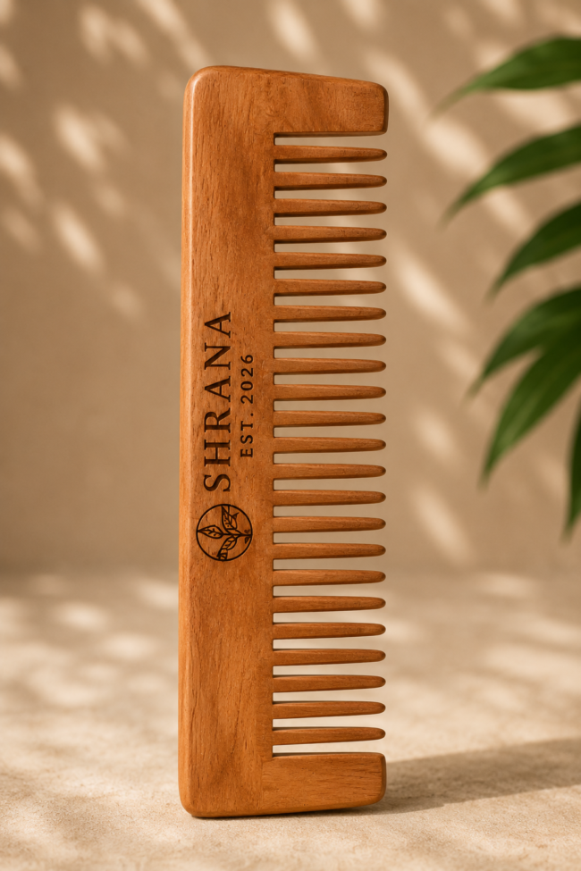SHRANA Neem Wood Comb